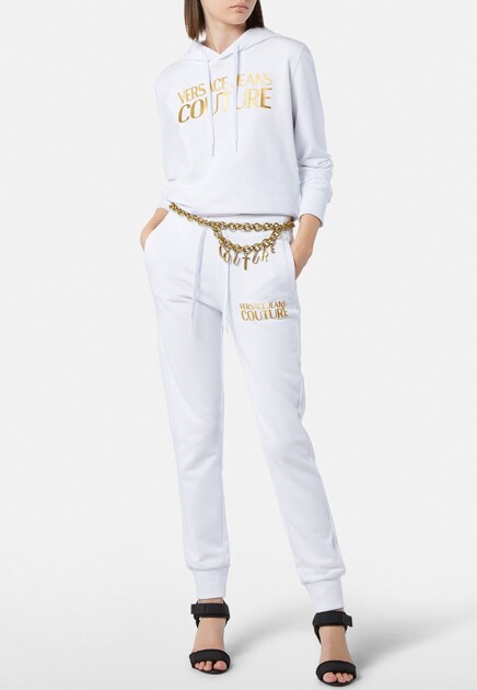 Худи с фольгированным логотипом VERSACE JEANS COUTURE - ИТАЛИЯ