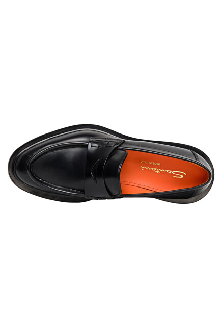 Лоферы SANTONI  - Кожа - цвет черный