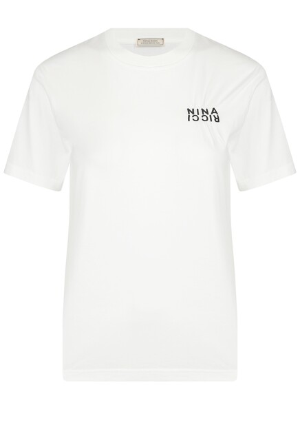 Футболка с вышивкой NINA RICCI