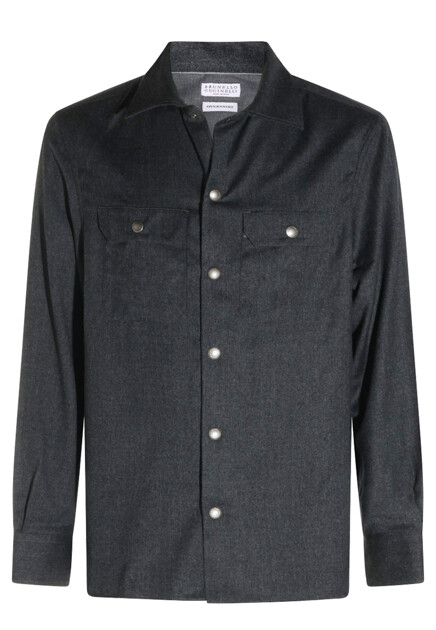 Рубашка из шерсти BRUNELLO CUCINELLI