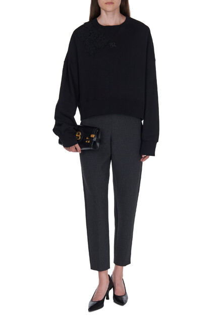 Свитшот с вышитым логотипом ERMANNO SCERVINO - ИТАЛИЯ