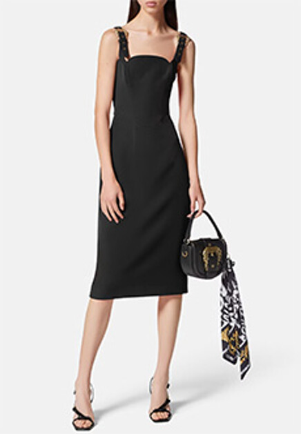 Платье миди с пряжкой BAROQUE VERSACE JEANS COUTURE