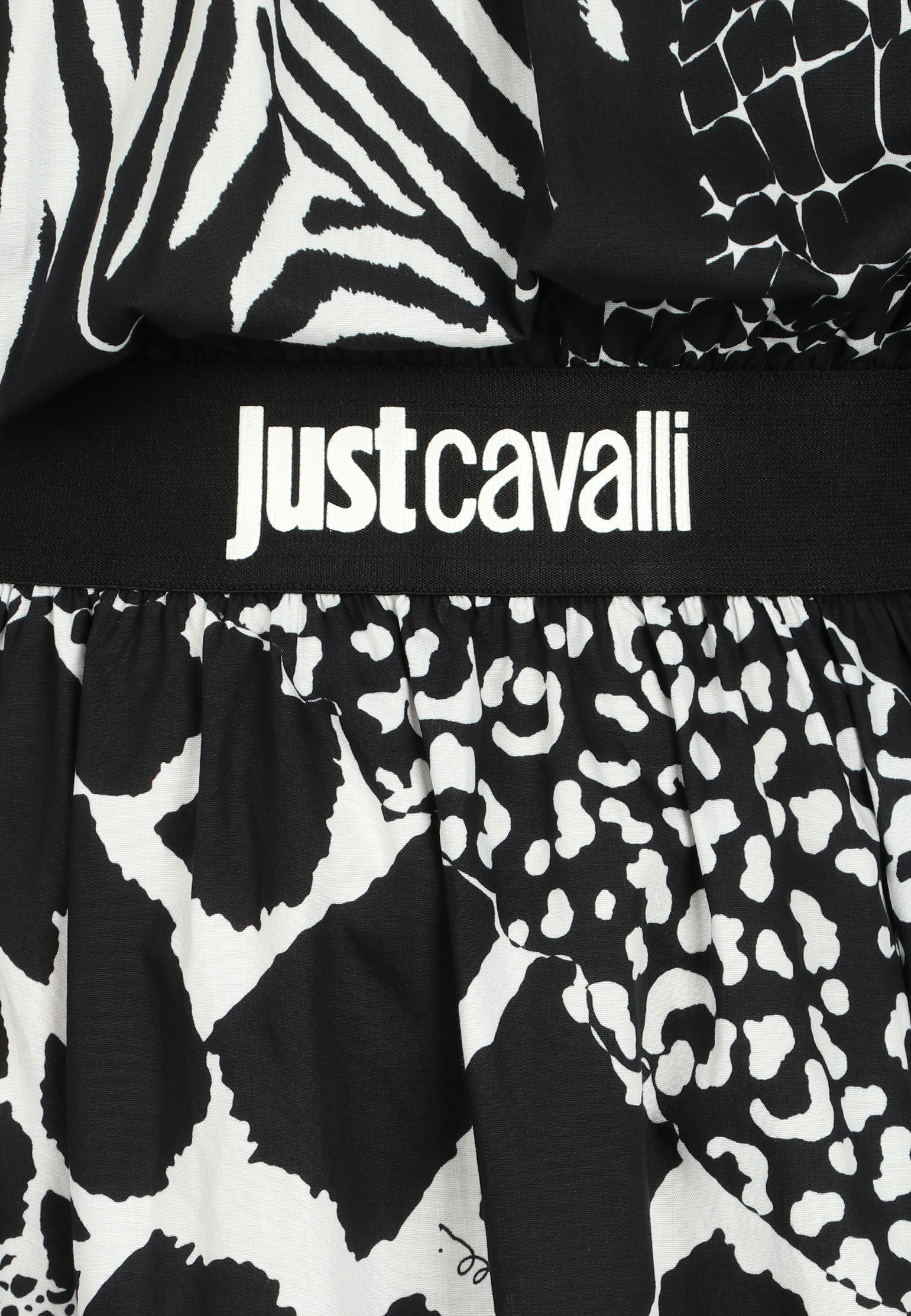 Платье с комбинированным принтом JUST CAVALLI