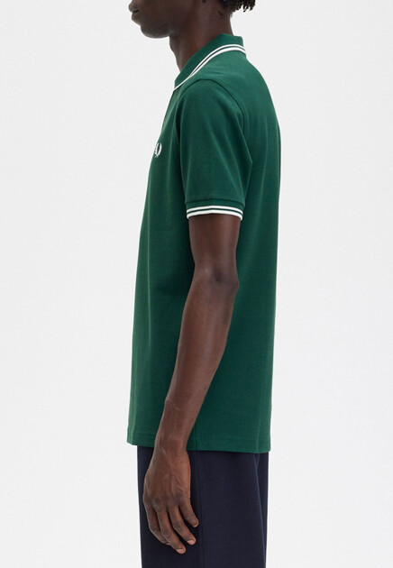 Поло FRED PERRY  - Хлопок - цвет зеленый