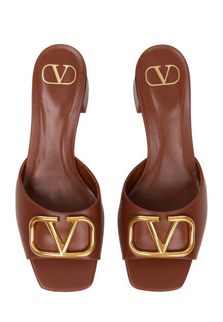 Мюли VALENTINO  - Кожа - цвет коричневый