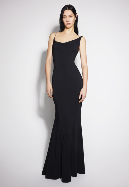 Платье из крепа с металлическим эффектом  MUGLER - ФРАНЦИЯ