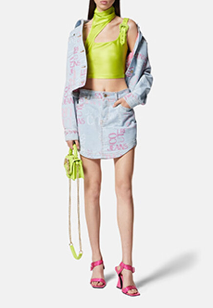 Джинсовая куртка с логотипом VERSACE JEANS COUTURE