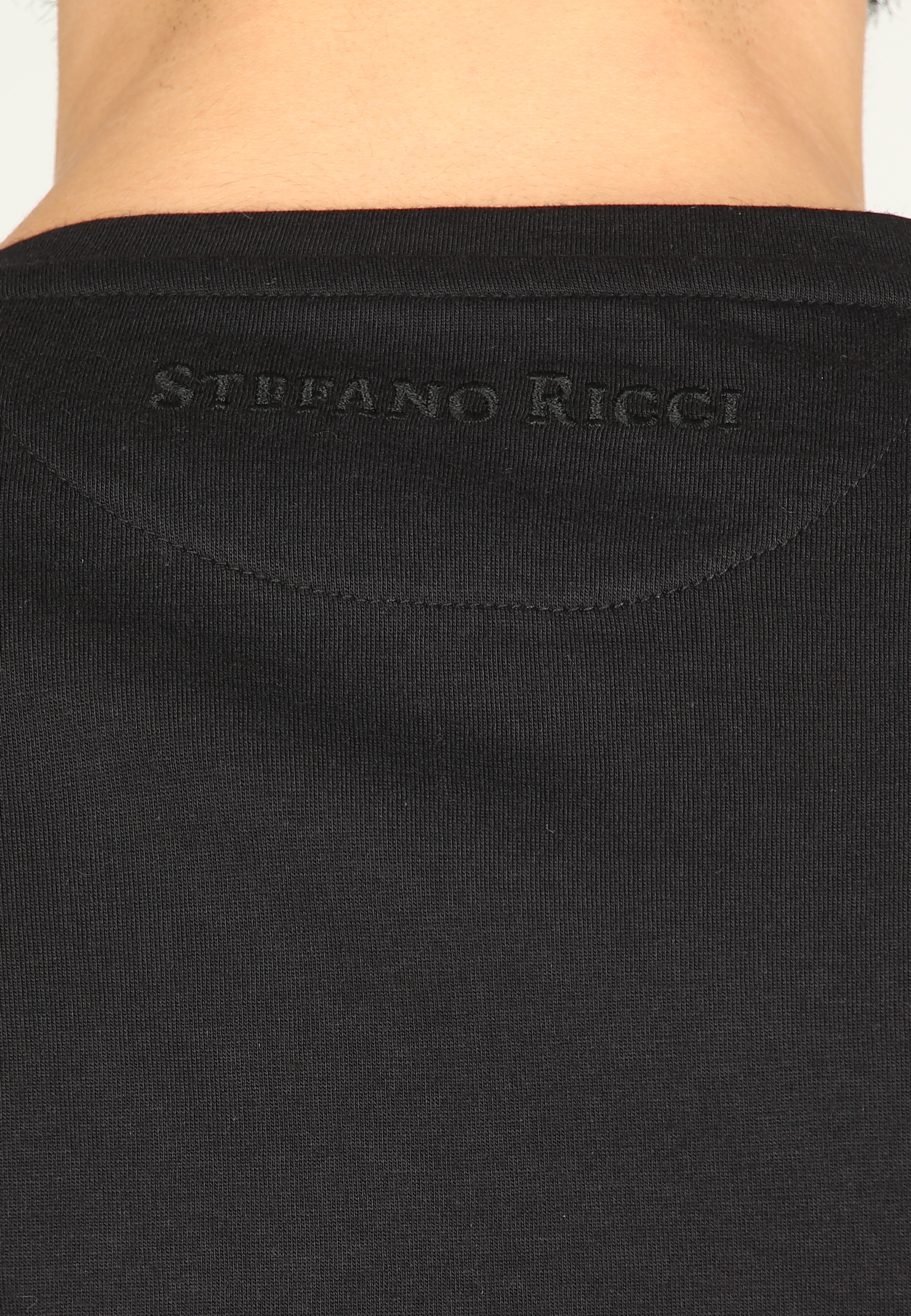 Футболка с крупной вышивкой в виде логотипа STEFANO RICCI