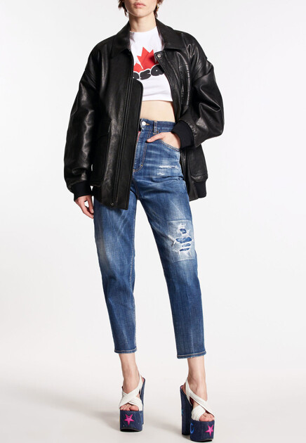 Укороченные джинсы  DSQUARED2 - ИТАЛИЯ