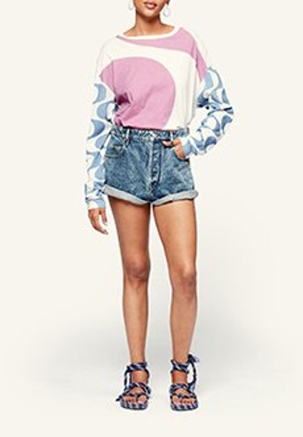 Розовый лонгслив с принтом ISABEL MARANT