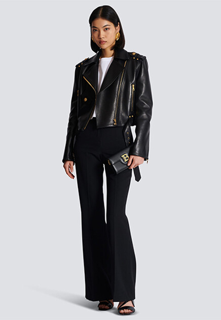 Сумка из гладкой кожи  BALMAIN