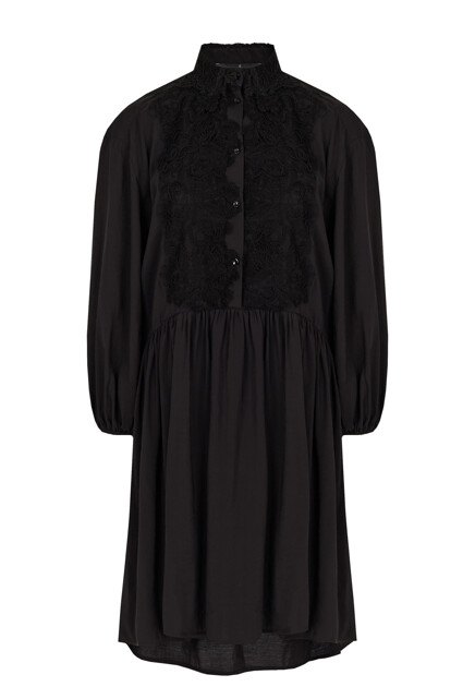 Платье-рубашка с кружевом ERMANNO SCERVINO