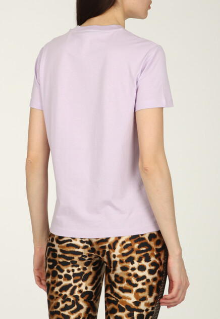 Футболка JUST CAVALLI  - Хлопок - цвет фиолетовый