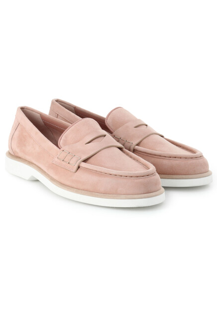 Замшевые лоферы  SANTONI - ИТАЛИЯ