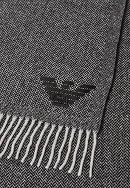 Черный шарф EMPORIO ARMANI
