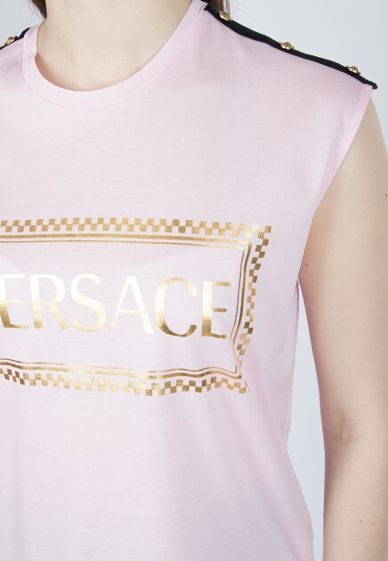 Футболка VERSACE  - Ацетат - цвет розовый