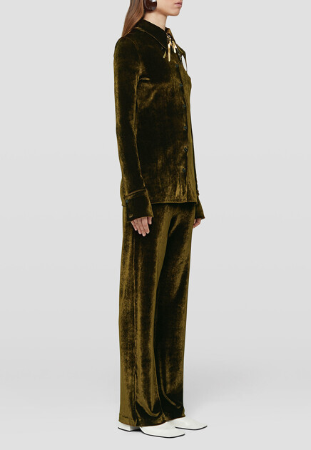 Брюки JIL SANDER  - Вискоза - цвет зеленый