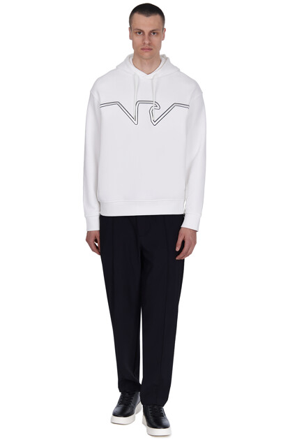 Худи EMPORIO ARMANI  - Хлопок - цвет белый