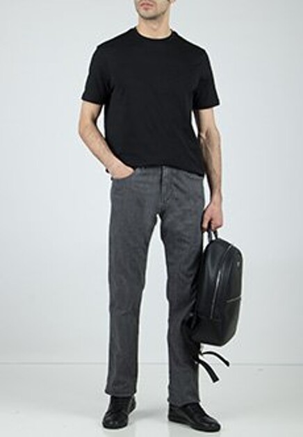 Меланжевые джинсы из эластичного хлопка EMPORIO ARMANI