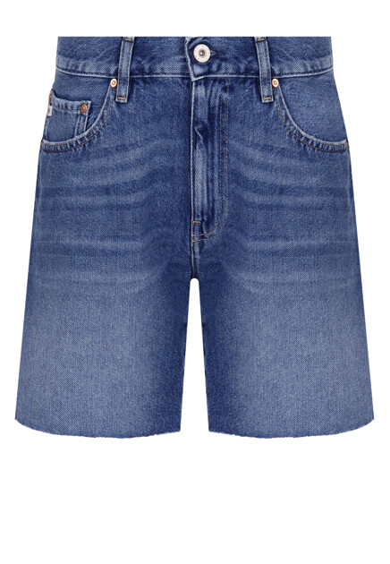 Джинсовые шорты с необработанным краем AG JEANS