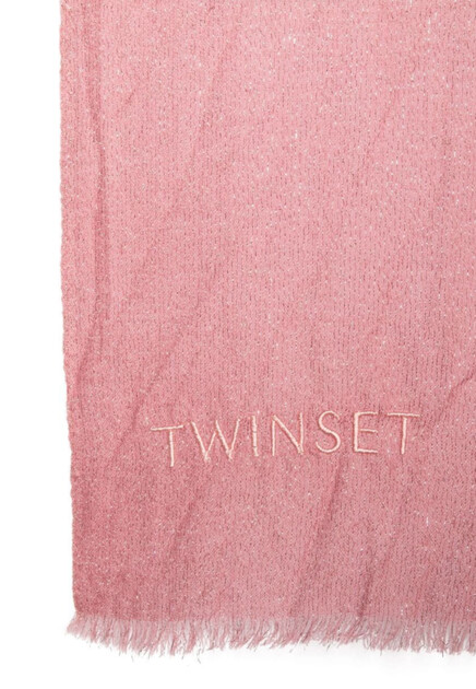 Розовый палантин с люрексом TWINSET Milano - ИТАЛИЯ