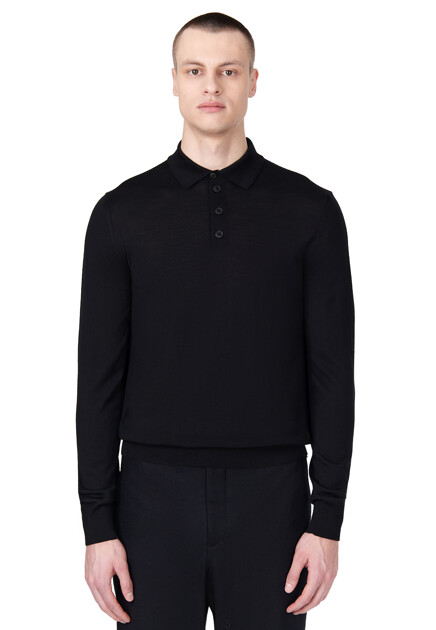 Поло EMPORIO ARMANI  - Шерсть - цвет черный