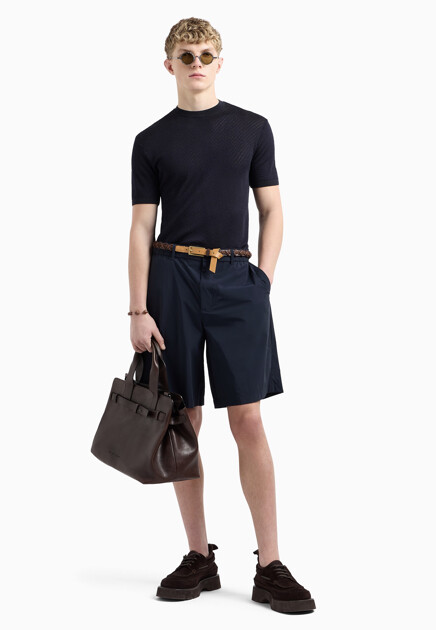 Шорты-бермуды с внутренней кулиской на талии EMPORIO ARMANI - ИТАЛИЯ