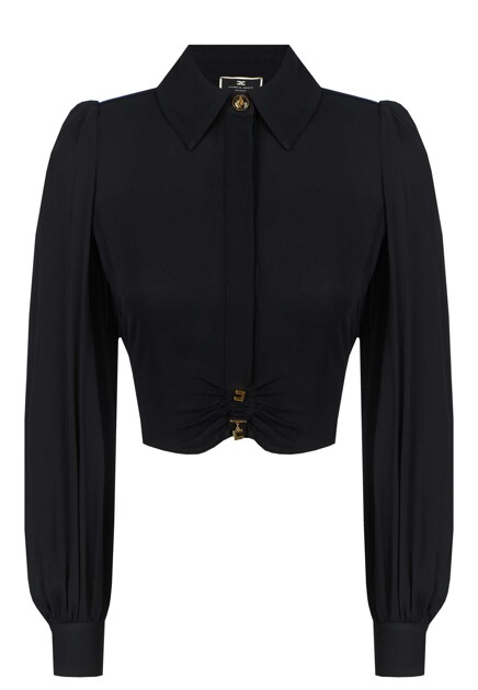 Укороченная блуза из вискозы ELISABETTA FRANCHI
