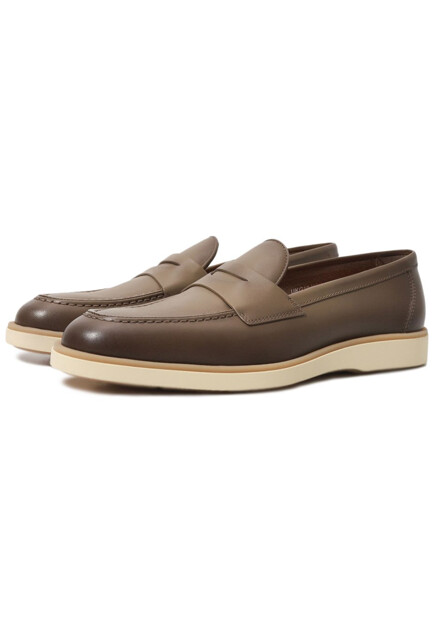 Лоферы из гладкой кожи  SANTONI - ИТАЛИЯ