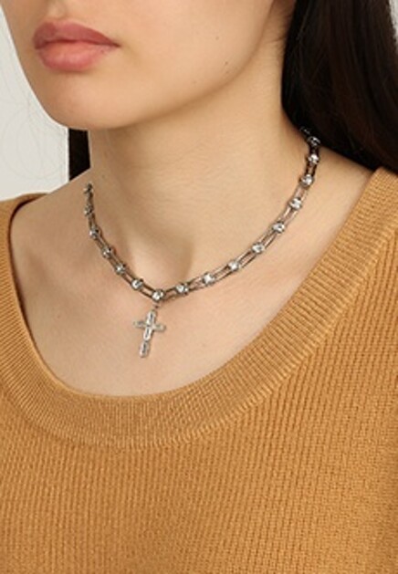 Серебряное колье с кристаллами ERMANNO SCERVINO