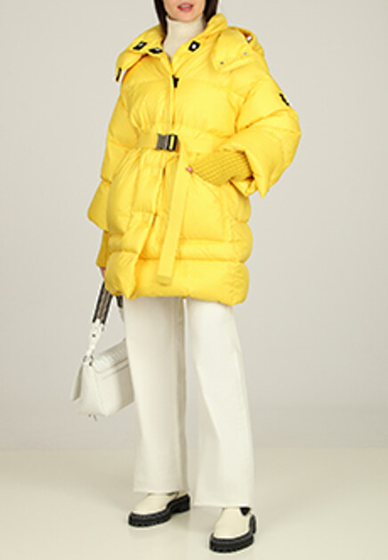 Пуховик с трикотажными рукавами  ERMANNO SCERVINO