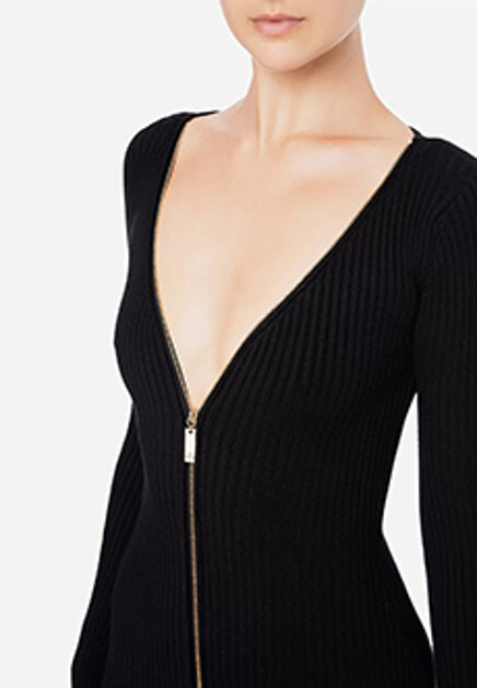 Платье в рубчик на молнии ELISABETTA FRANCHI