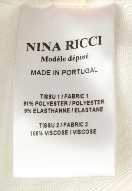 Брюки прямого кроя  NINA RICCI