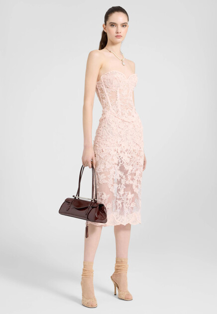 Платье ERMANNO SCERVINO  - Полиэстер - цвет розовый