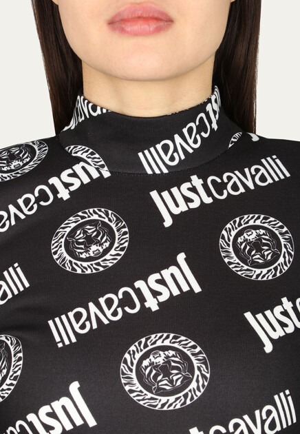 Облегающее платье со сплошным принтом JUST CAVALLI - ИТАЛИЯ