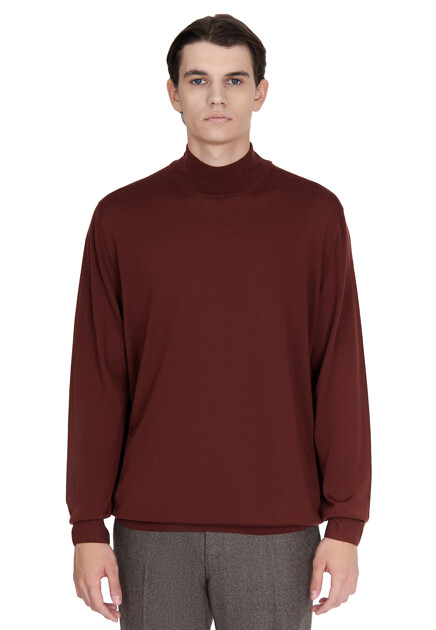 Поло CORNELIANI  - Шерсть - цвет коричневый