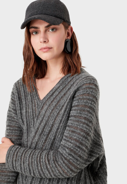 Бейсболка EMPORIO ARMANI  - Вискоза, Полиамид, Шерсть - цвет коричневый