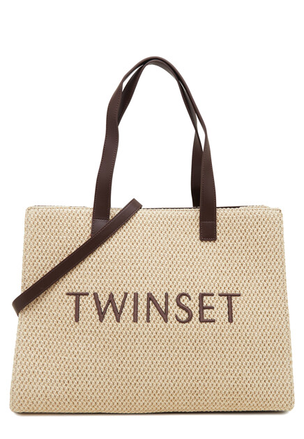 Сумка-тоут с вышитым логотипом TWINSET Milano