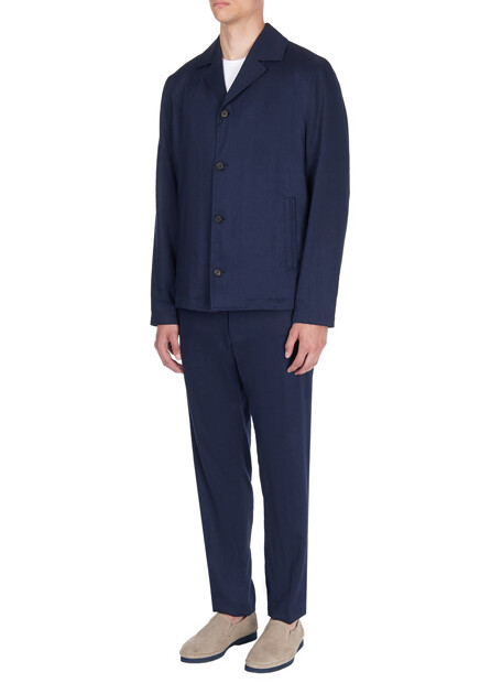 Костюм CORNELIANI  - Шерсть, Лён - цвет синий