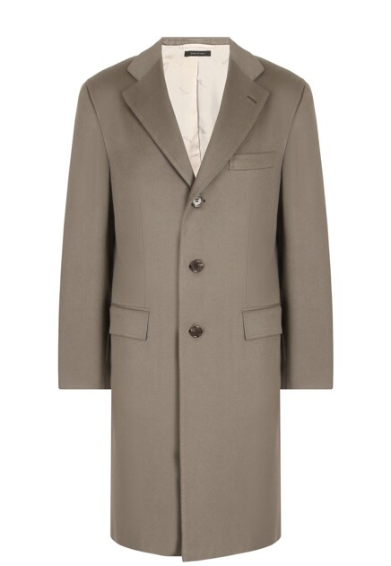 Однобортное пальто из шерсти BRIONI