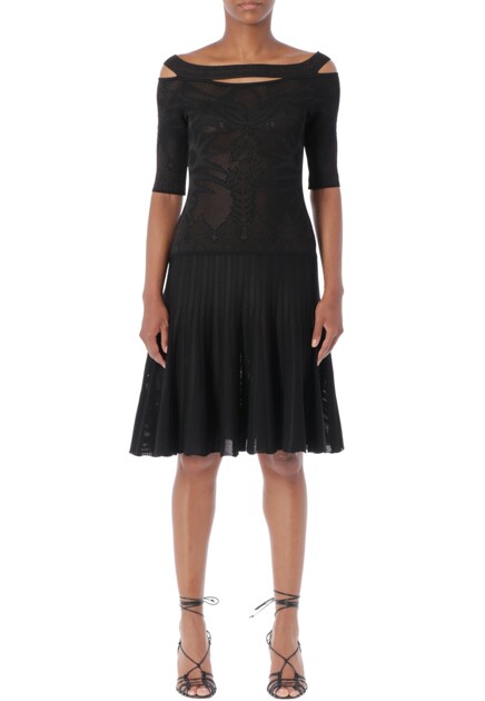 Платье ERMANNO SCERVINO  - Вискоза - цвет черный