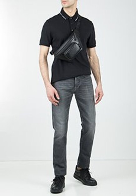 Черное поло EMPORIO ARMANI