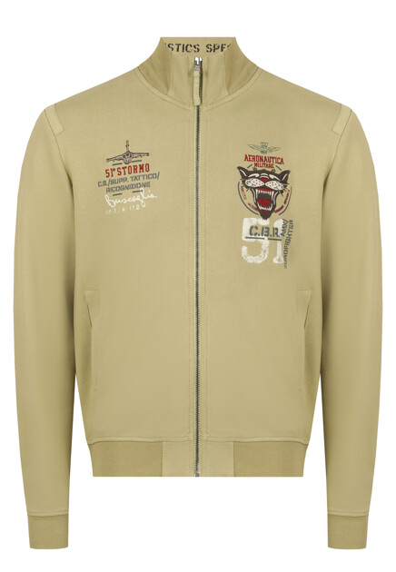 Олимпийка из хлопкового футера AERONAUTICA MILITARE