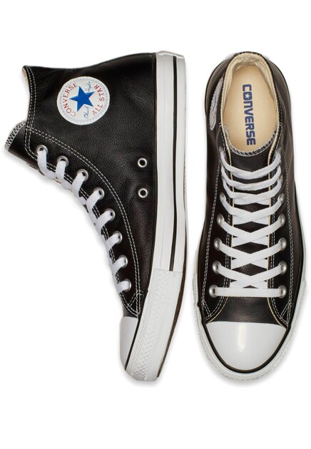 Хайтопы CONVERSE  - Кожа - цвет черный