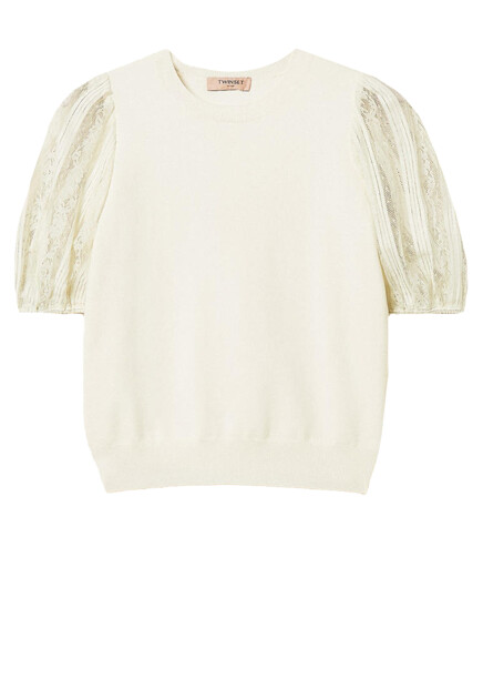 Джемпер с кружевными рукавами TWINSET Milano