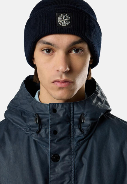 Плащ STONE ISLAND  - Хлопок, Полиэстер - цвет синий