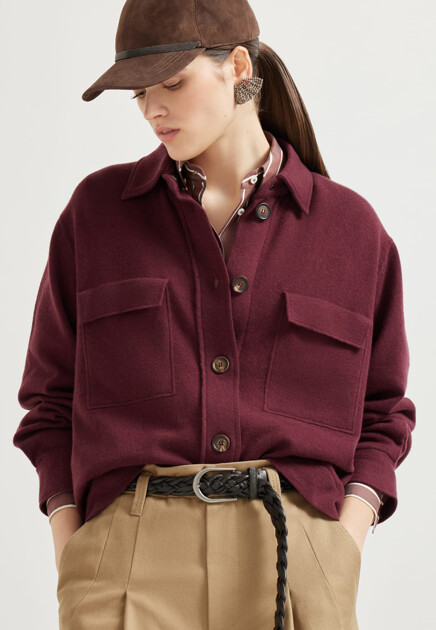 Кардиган BRUNELLO CUCINELLI  - Шерсть, Кашемир - цвет бордовый