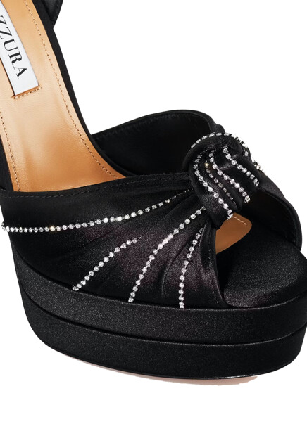 Босоножки AQUAZZURA  - Текстиль - цвет черный