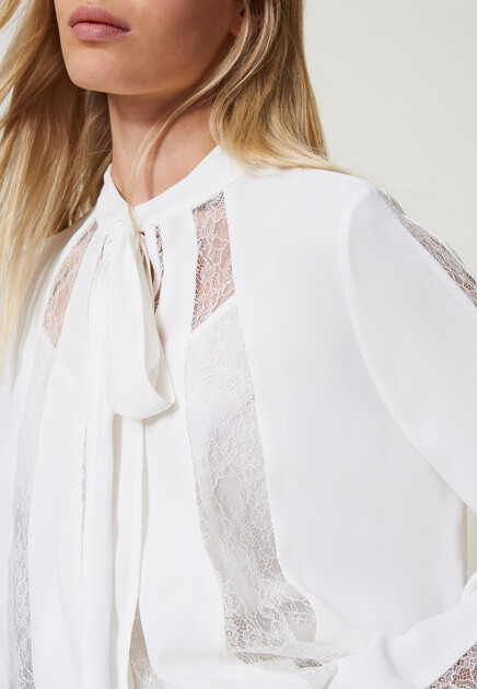 Блуза с кружевными вставками  TWINSET Milano