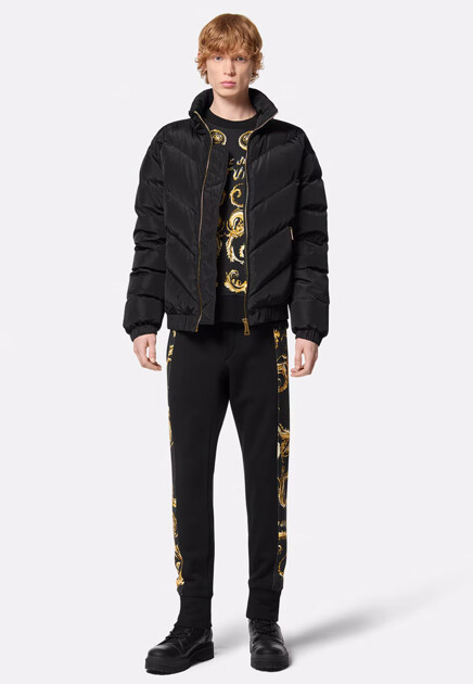 Стеганая куртка с принтом на спине  VERSACE JEANS COUTURE - ИТАЛИЯ